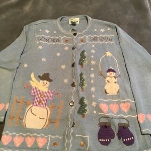 Quacker Factory embroidered cardigan sweater